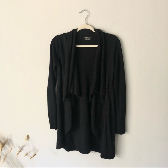 Allsaints Wool Blend Waterfall Cardigan in black Size 6 - Picture 3 of 8